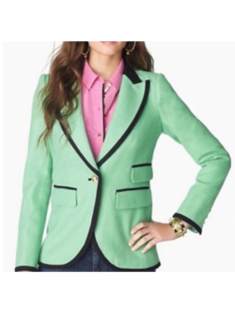OG Vintage Juicy Couture Green Wool Blazer Coat Sz 2 XS Mint Cond! Y2K Chic Boho